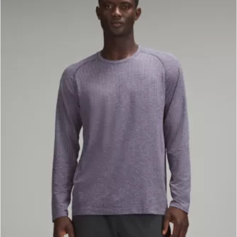 Men's Heathered Long Sleeve Shirt - Purple